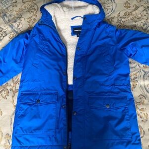 LANDS-END BOYS WINTER FUR COAT!!